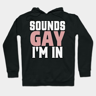 Sounds Gay I'm In Funny Humor LGBT Pride Hoodie